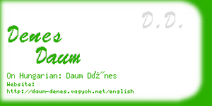 denes daum business card